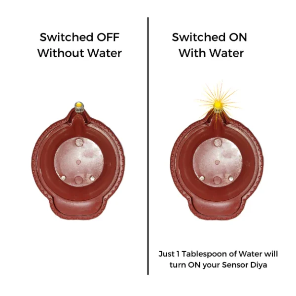 LED Brown Diya with Water Sensor - Image 7