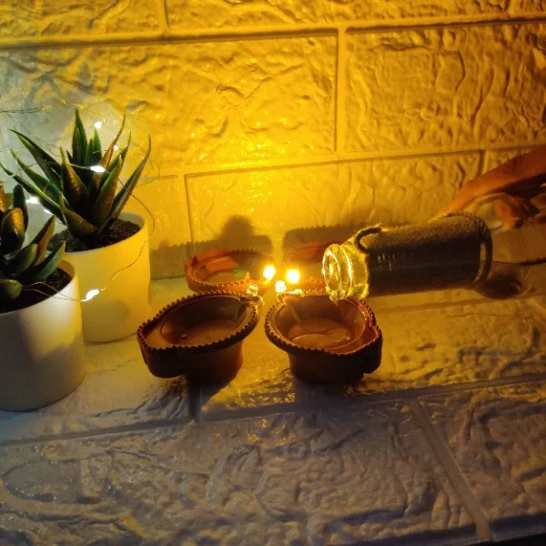 LED Brown Diya with Water Sensor - Image 3