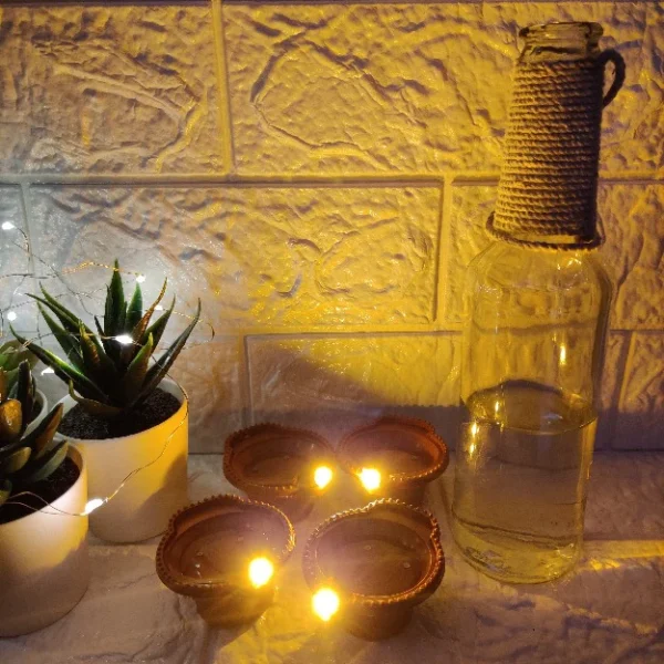 LED Brown Diya with Water Sensor