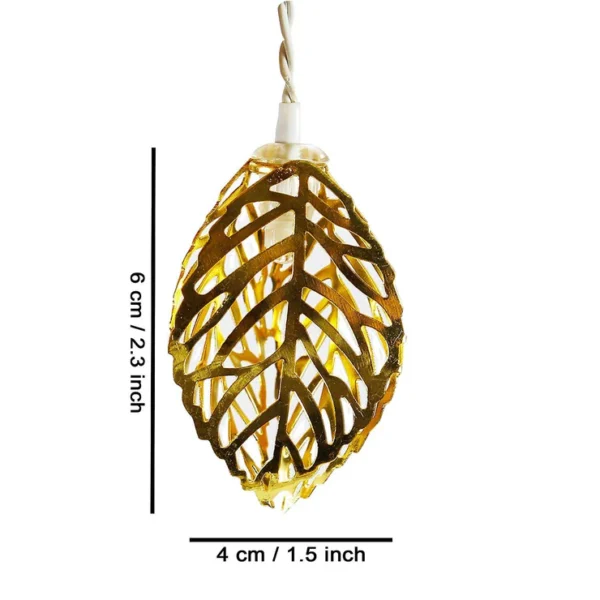 Metal Leaf Decorative String Lights - Image 2