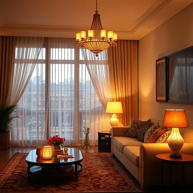 Brighten your living room with elegant lamps