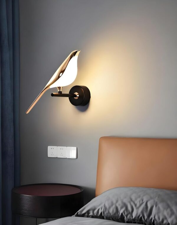 Golden Metal Bird Wall Light - Image 3