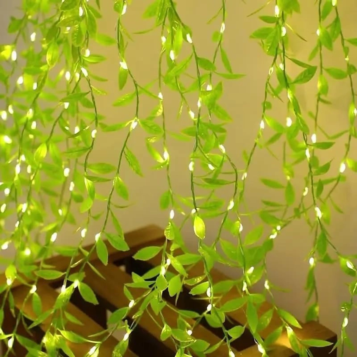 Multicolor Artificial Leaf Curtain String Light