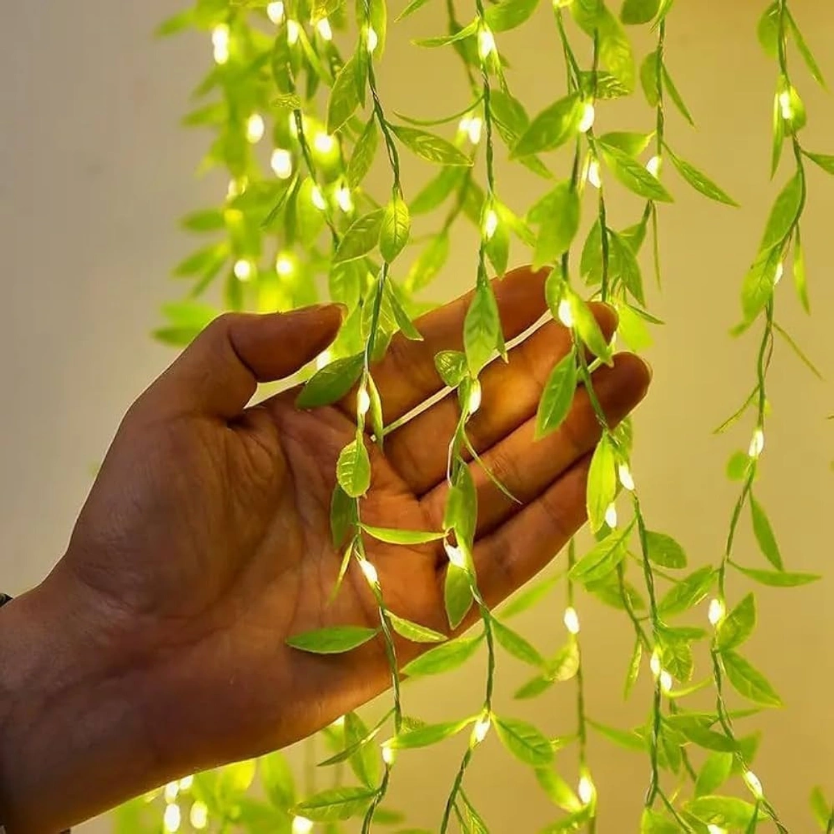Multicolor Artificial Leaf Curtain String Light - Image 2