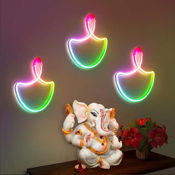 Diwali Diya Neon Sign Strip lights - Image 2