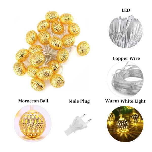 Moroccan Ball 25 LED Warm White - Image 3