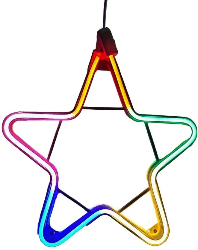 Neon Star Light for Diwali Decoration - Image 4