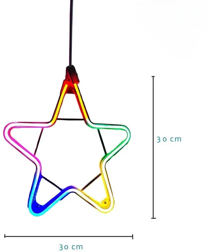 Neon Star Light for Diwali Decoration - Image 2
