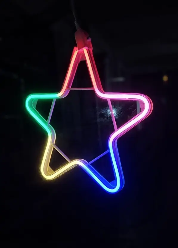 Neon Star Light for Diwali Decoration