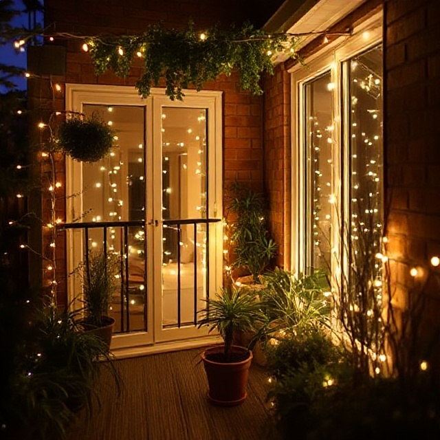 Transform your balcony with fairy lights