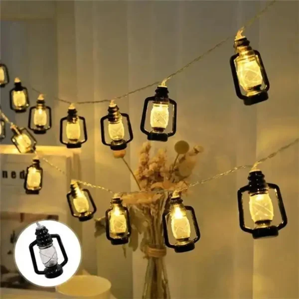Yellow Steady Lantern Rice Lights